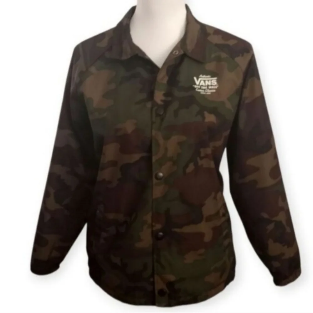 Vans Boys Green Camouflage Field Jacket Sz.YL EUC.
